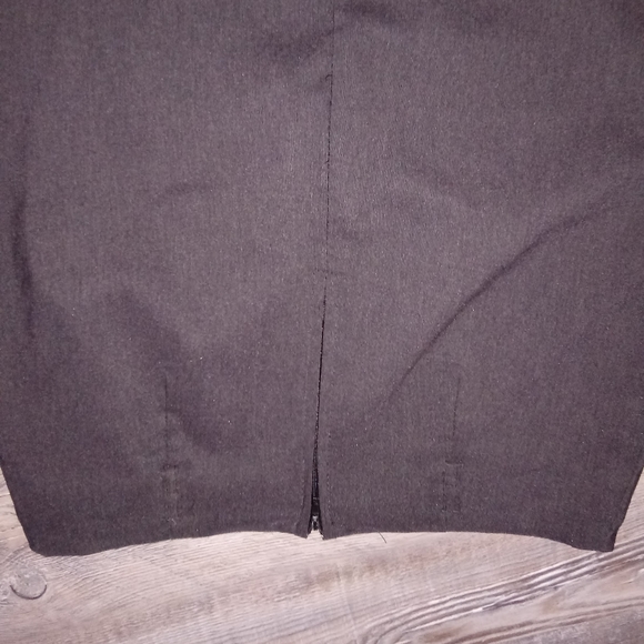Spring Street Charcoal Grey Pencil Skirt - Picture 4 of 4